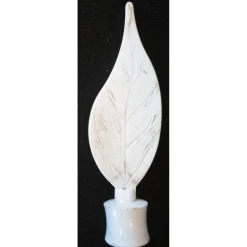 EMBOUT FEUILLE D20 X2 BLANC OR