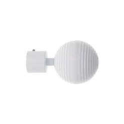 EMBOUT GLOBE D.20 X2 PIECES BLANC MAT