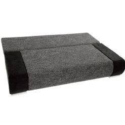 EMMA CANAPE CONVERTIBLE TISSU ANTHRACITE NOIR