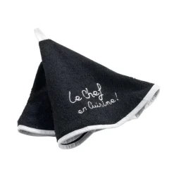 ESSUIE MAIN ROND 60 CM EPONGE BRODEE CUISTOT NOIR