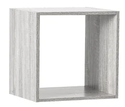 ETAGERE BOIS 1 CASE MIX GRIS
