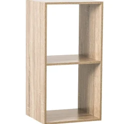 ETAGERE BOIS 2 CASES MIX NATUREL