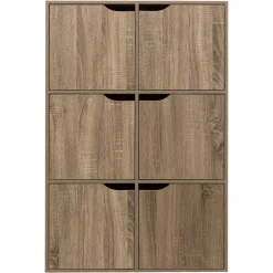 ETAGERE 6 CASES MIX N DOOR NATUREL