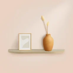 ETAGERE DESIGN NATUREL 57X19X1.8CM COLORIS CHENE CLAIR