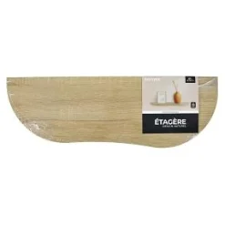 ETAGERE DESIGN NATUREL 57X19X1.8CM COLORIS CHENE CLAIR