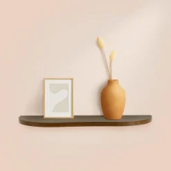 ETAGERE DESIGN NATUREL 57X19X1.8CM COLORIS ACACIA
