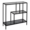 ETAGERE EDISON VERRE FUME 80X30X79.5CM