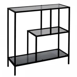 ETAGERE EDISON VERRE FUME 80X30X79.5CM