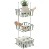 ETAGERE METAL CARREE 3 NIVEAUX VERT SAUGE