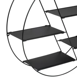 ETAGERE METAL ROND LARA NOIR D.50CM