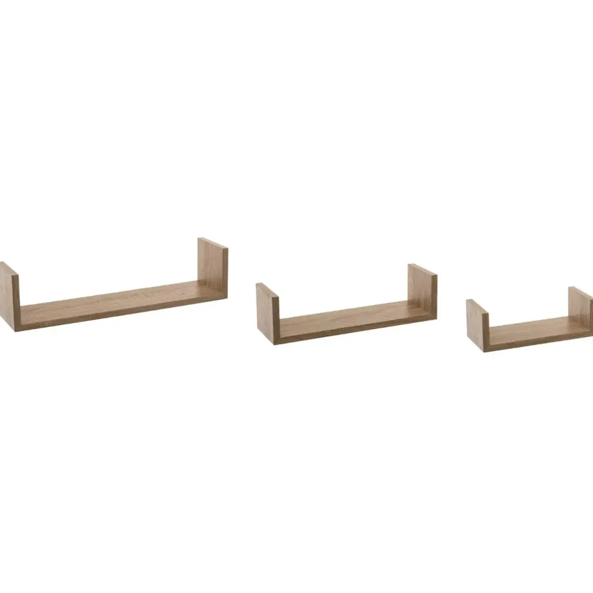 ETAGERE MURALE BORD CHENE NATUREL X3 PIECES
