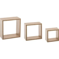 ETAGERE MURALE CUBE CHENE NATUREL S 3 TAILLES