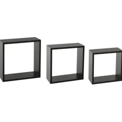 ETAGERE MURALE CUBE NOIR L 3 TAILLES