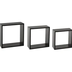 ETAGERE MURALE CUBE NOIR L 3 TAILLES
