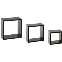 ETAGERE MURALE CUBE NOIR S 3 TAILLES