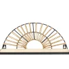 ETAGERE MURALE DEMI ROND NOIR ET NATURELLE 38X11CM