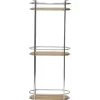 ETAGERE OVALE FIL METAL A POSER 3 NIVEAUX BAMBOU CHROME BAMB