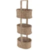 ETAGERE 3 PANIERS MATIERE VEGETALE METAL NATUREL