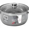 FAITOUT INOX AVEC COUVERCLE VERRE 20CM 2.5L