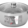 FAITOUT INOX AVEC COUVERCLE VERRE 28CM 8L