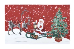FANTASTIQUE TAPIS RUBBER PAPA NOEL 45X75CM
