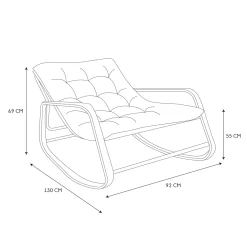FAUTEUIL A BASCULE MIAMI IMITATION BOIS 92X69X130