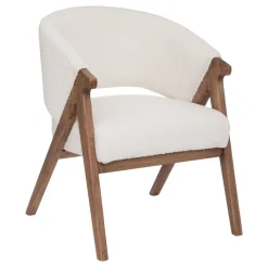 FAUTEUIL BOUCLE AMZA BLANC