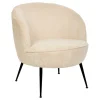 FAUTEUIL COTELE TILDAE BEIGE PIED NOIR