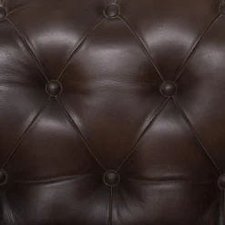 FAUTEUIL CUIR CHESTER MARRON