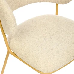 FAUTEUIL DINER CHENILLE ALBA BEIGE