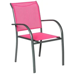 FAUTEUIL PIAZZA FRAMBOISE GRAPHITE