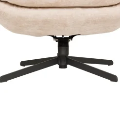 FAUTEUIL PIVOTANT CHENILLE STELAN ARGENT
