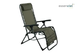 FAUTEUIL RELAX MARBELLA TEXALINE KAKI ACIER