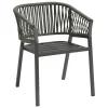 FAUTEUIL REPAS ORIENGO OLIVE GRAPHITE