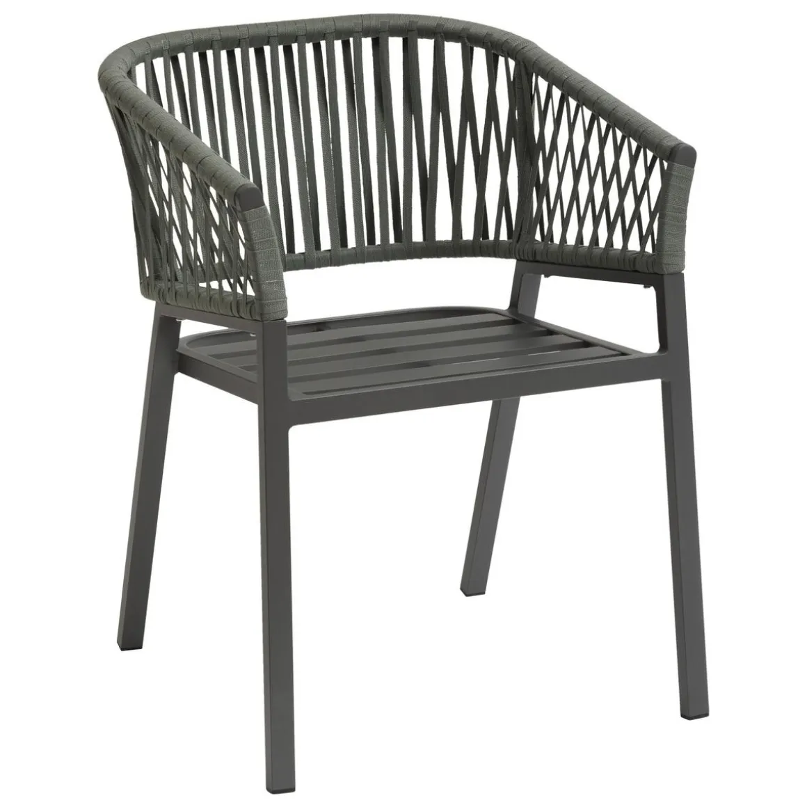 FAUTEUIL REPAS ORIENGO OLIVE GRAPHITE