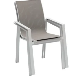 FAUTEUIL REPAS PAVANE NOISETTE BLANC