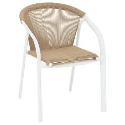 FAUTEUIL RIU EMPILABLE MIEL BLANC