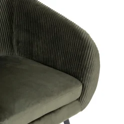 FAUTEUIL SOLARO VELOURS VERT KAKI