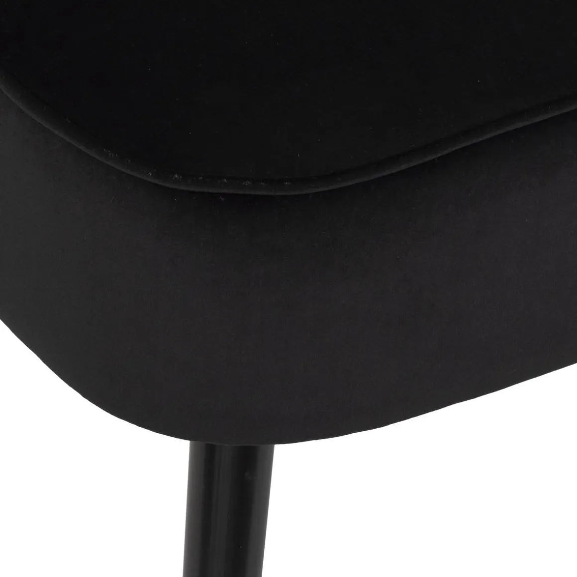 FAUTEUIL VELOURS PIED DORE NAOVA NOIR