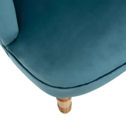 FAUTEUIL VELOURS SIXTINE BLEU