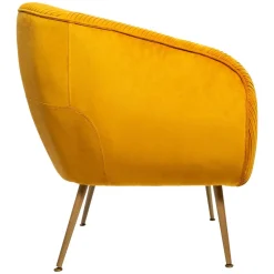 FAUTEUIL VELOURS SOLARO OCRE