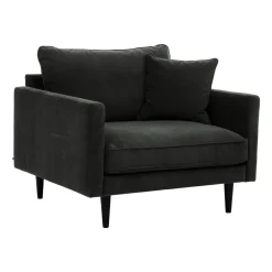 FAUTEUIL XL VELOURS CANDICE KAKI