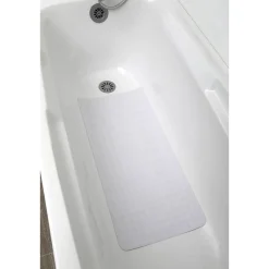 FOND DE BAIGNOIRE CAOUTCHOUC NATUREL 34X74CM BLANC