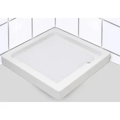 FOND DE DOUCHE CAOUTCHOUC NATUREL 53X53CM BLANC