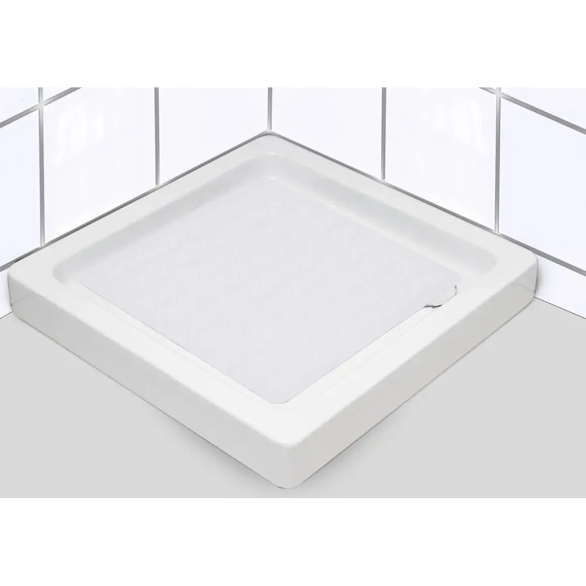 FOND DE DOUCHE CAOUTCHOUC NATUREL 53X53CM BLANC