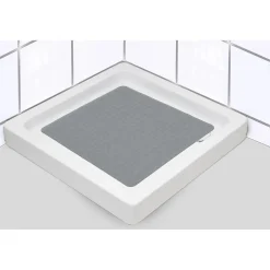 FOND DOUCHE CAOUTCHOUC NATUREL 53X53CM GRIS FONCE