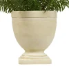 FOUGERE POT CERAMIQUE FLEUR DE ROSE H.80CM