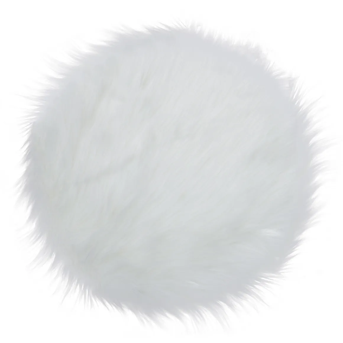 GALETTE DE CHAISE IMITATION FOURRURE BLANC