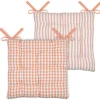 GALETTE DE CHAISE 9 PTS BARDOT MANDARINE 40X40CM