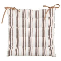 GALETTE DE CHAISE RAYEE GROOVE LIN 38X38CM